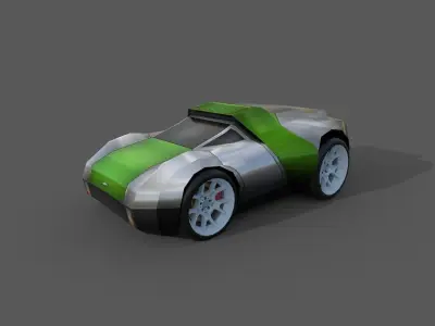 CRUISER CAR Low-poly 3D model