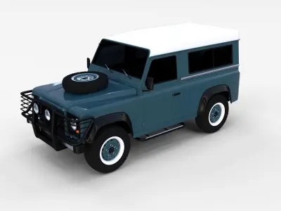 Land Rover Defender 90 Station Wagon rev 3D model