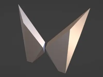 mahindra new twin peak logo non coloured Free 3D model