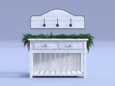 Christmas Board And Console Table  Low-poly 3D model