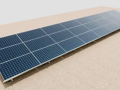 Solar Construction 3x8 Table 3D model