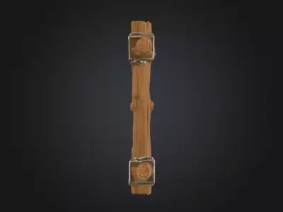 Ancient Explorer Map Frame Low-poly 3D model