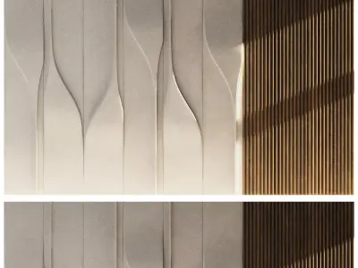 Wall 3D panel 01 3D model