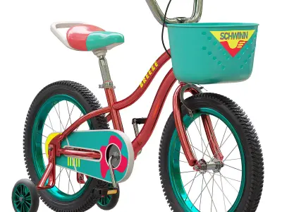 Schwinn 12 Breeze Girls Child Bike with Basket 3D model