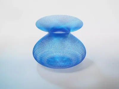 Futuristic Big Woven Vase 3D model