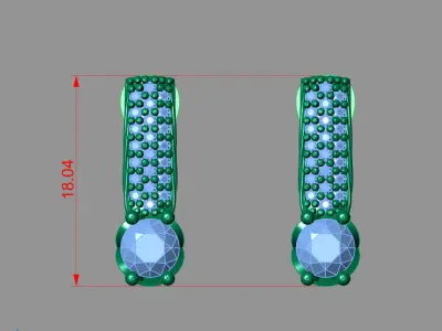 Women Earrings 3DM STL Womens Earring Renders 3D print models   3D print model 31