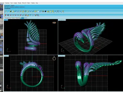 swan ring 3D print model