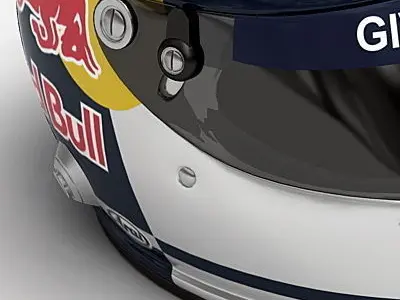 Helmet F1 2009 Sebastian Vettel 3D model