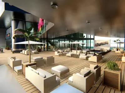 Red Bull Paddock Concept 3D model