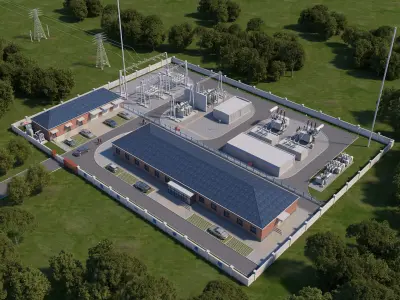 Electrical power substation 06 3D model