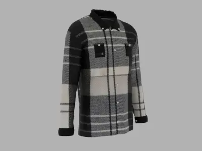 Shirt with buttons Low-poly 3D model