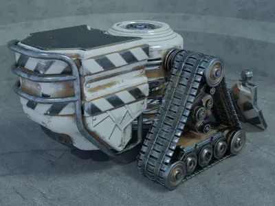 RobotBulldozer Low-poly 3D model