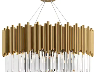 Glass chandelier in postmodern style 3D model