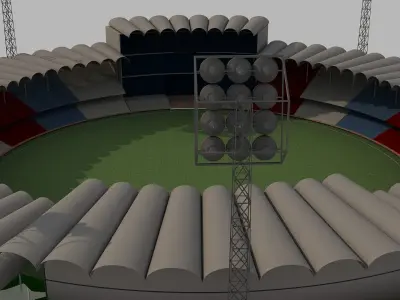 Qaddafi Cricket Stadium 3D model