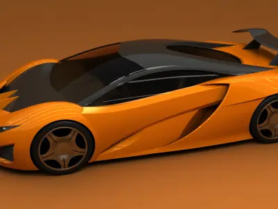 EV Supercar 1 3D model