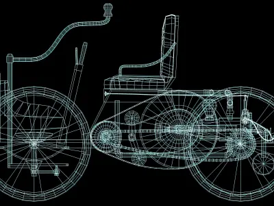 Car - Steampunk style 3D model