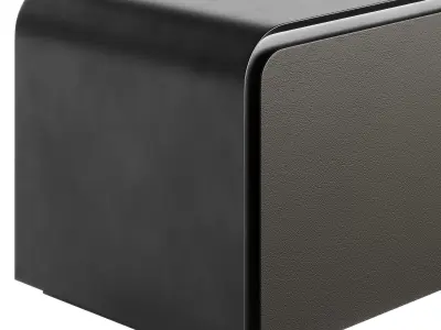 Fendi Edge Low Cabinet Charcoal Fiddleback Sycamore Low-poly 3D model