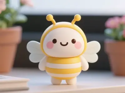 Kawaii Mini Bee 3D print model
