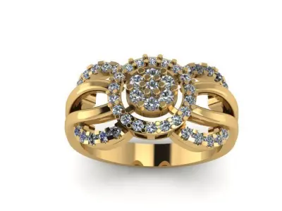 wedding daimond ring 3D print model
