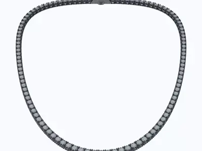 Tennis necklace chain all sizes 3D Model Pack