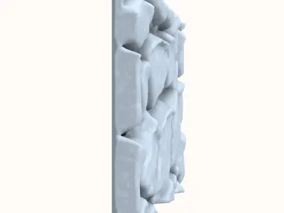 Dense Shale Stone Wall Asset 3D model