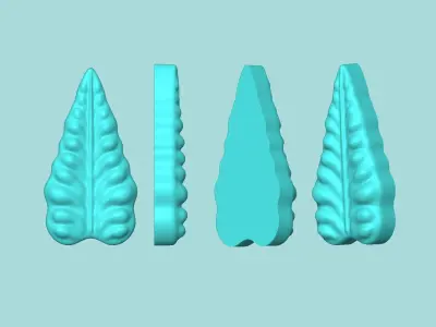 Ornamental Kale Leaf - Silicone Mold Maker - Template 3D print model