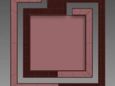 Zebra Mirror 3D model