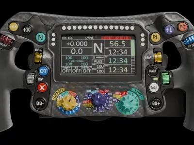 f1 steering wheel 3D model 3D model