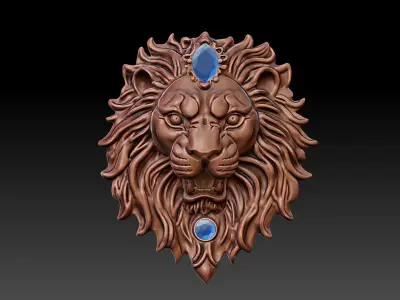 Lion Head Pendant M8 3D print model