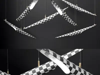 Chandelier Coltrane WHITE 3D model