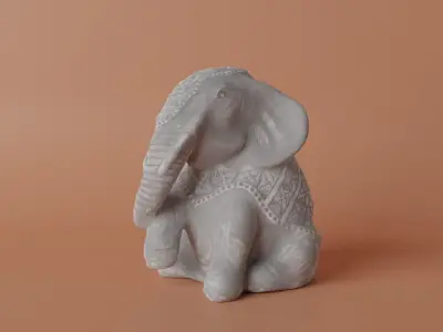 Elephant Decor Low-poly 3D model