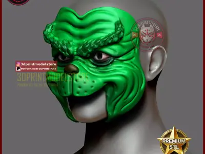 The Grinch Half Mask - Cosplay Props - Merry Christmas 3D print model