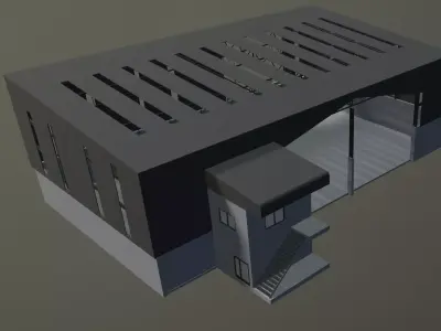 Simple warehouse 3D model