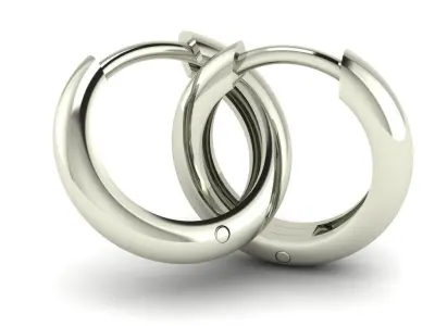 10mm round earrings 3D print model