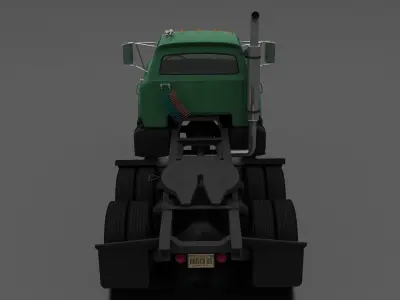 N-Series NT-950-D Semi Truck 1966 Low-poly 3D model