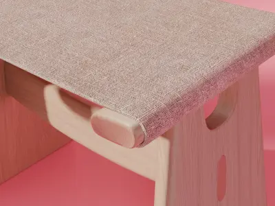 Wooden Stool 3D model