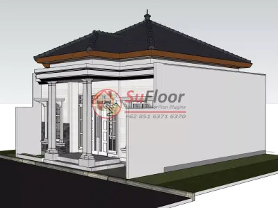 House 8x10m code 661 - Sketchup 3D model 3D model 3D model