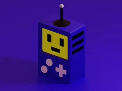 Mini Console Low-poly 3D model