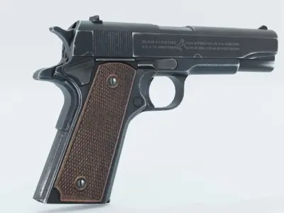 M1911 Low-poly 3D model pistol Low-poly 3D model