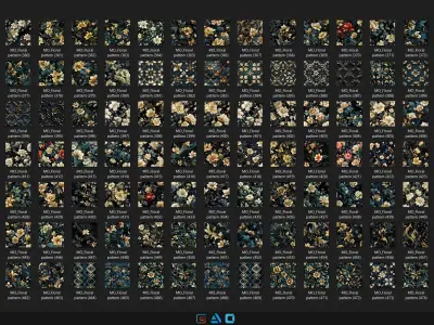 650 Floral pattern collection-Vol21-8K Res 3D model