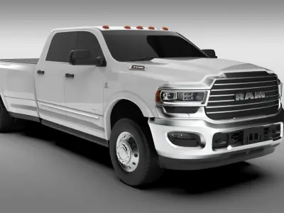 Ram 3500 Limited Dually 2020 3D model