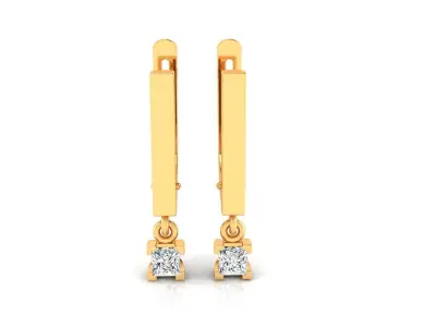 Earring E22 The luxury female earring with gems 3D print model