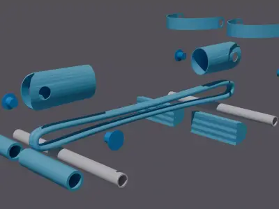 rubber band exercise to lose belly fat 3D model