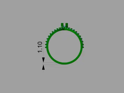 Pear Engagement ring  3D print model