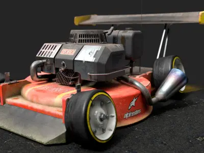 Sport Lawn Mower Low-poly 3D model