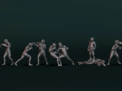 Boxer Man Set02 3D model