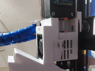 Ender 3 V6 hotend jigsaw and engine cooling extruder 3D print model