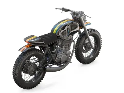 Yamaha SR500 Custom Bike 3D model