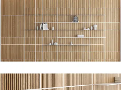 Decorative wall panel set 10 3D model