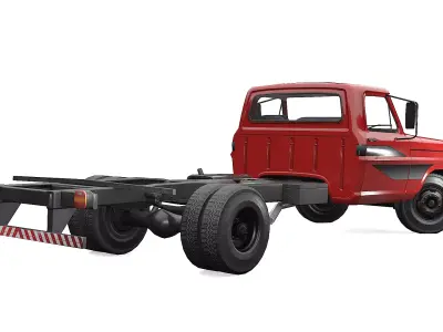 Truck F Series 4000 1987 Low-poly 3D model